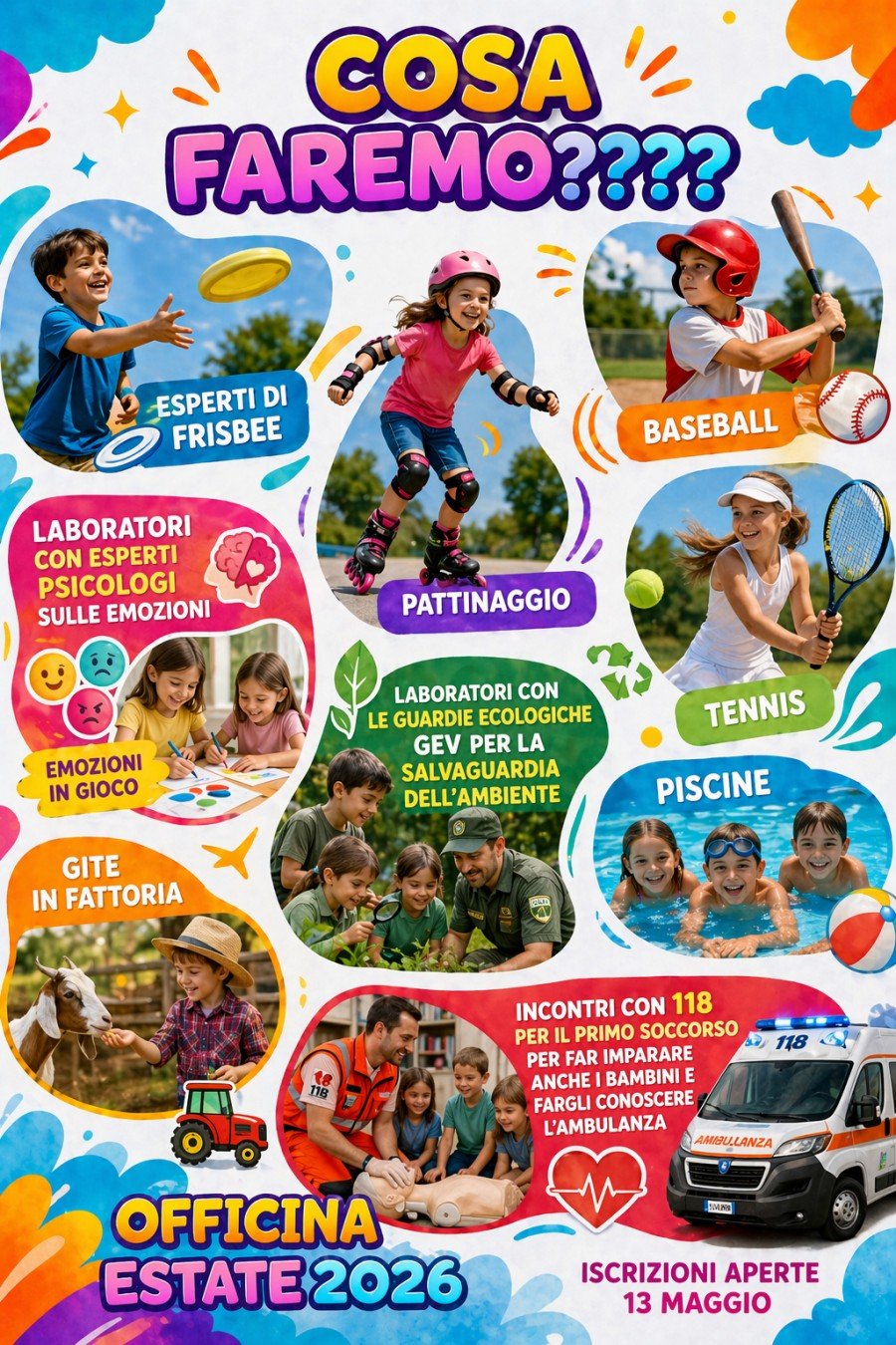 Centri estivi 2026 - Iscrizioni aperte dal 13/05